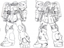 HGUC Zaku Kai lineart by Katoki Hajime