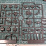 View of the parts on the sprues